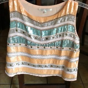 Sequined crop tank